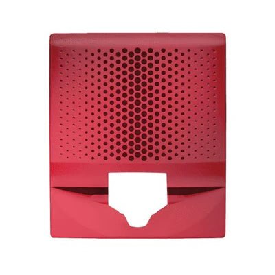 Edwards G4AVRA-CVR fire alarm cover with clear plastic shield and mounting clips, designed for Edwards G4 series fire alarms.