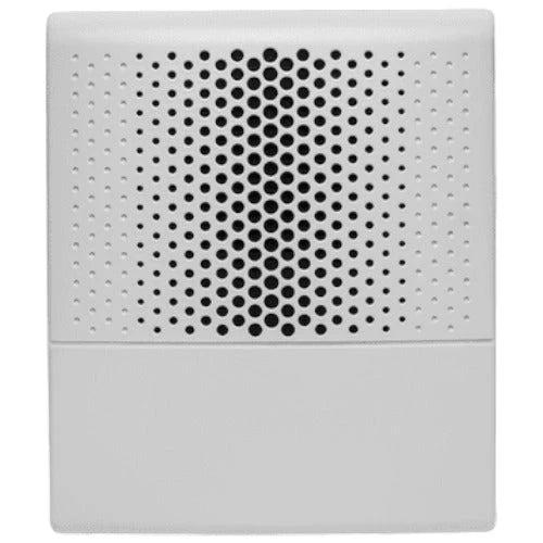 Edwards G4AWF fire alarm detector mounted on ceiling, with wiring and mounting bracket visible.