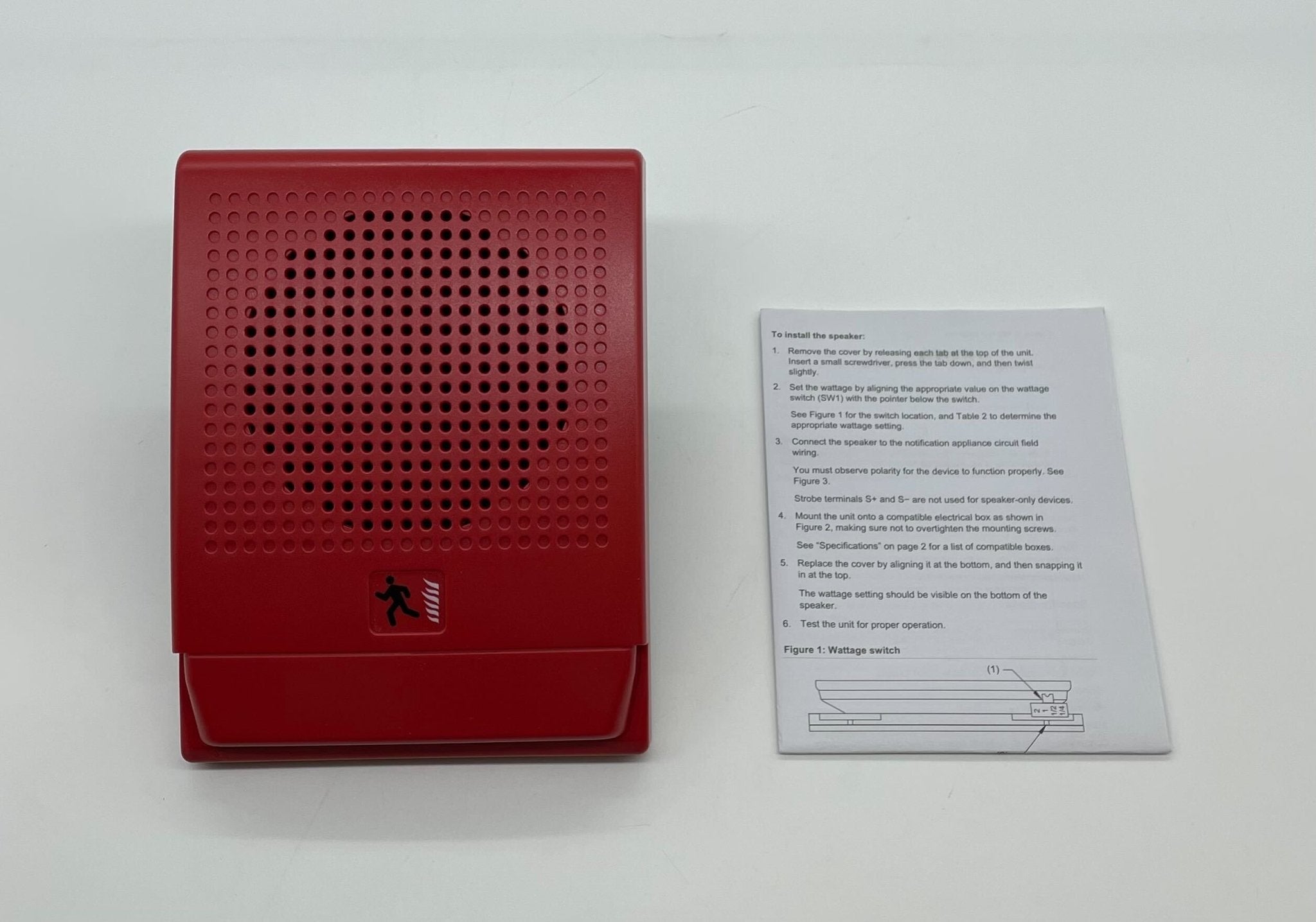 Edwards G4HFRN-S7 speaker with black grille and mounting bracket, designed for professional audio installations.