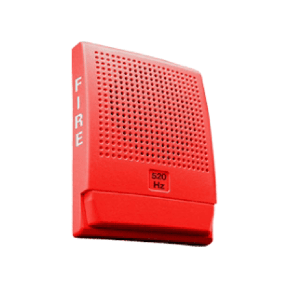 Edwards G4LFRF-H fire alarm with wireless communication and sensor, mounted on wall, designed for building safety.