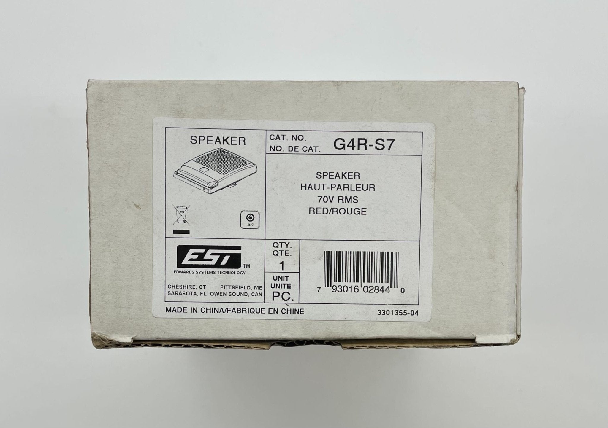 Edwards G4R-S7 speaker with black enclosure and grille, designed for professional sound reinforcement applications.