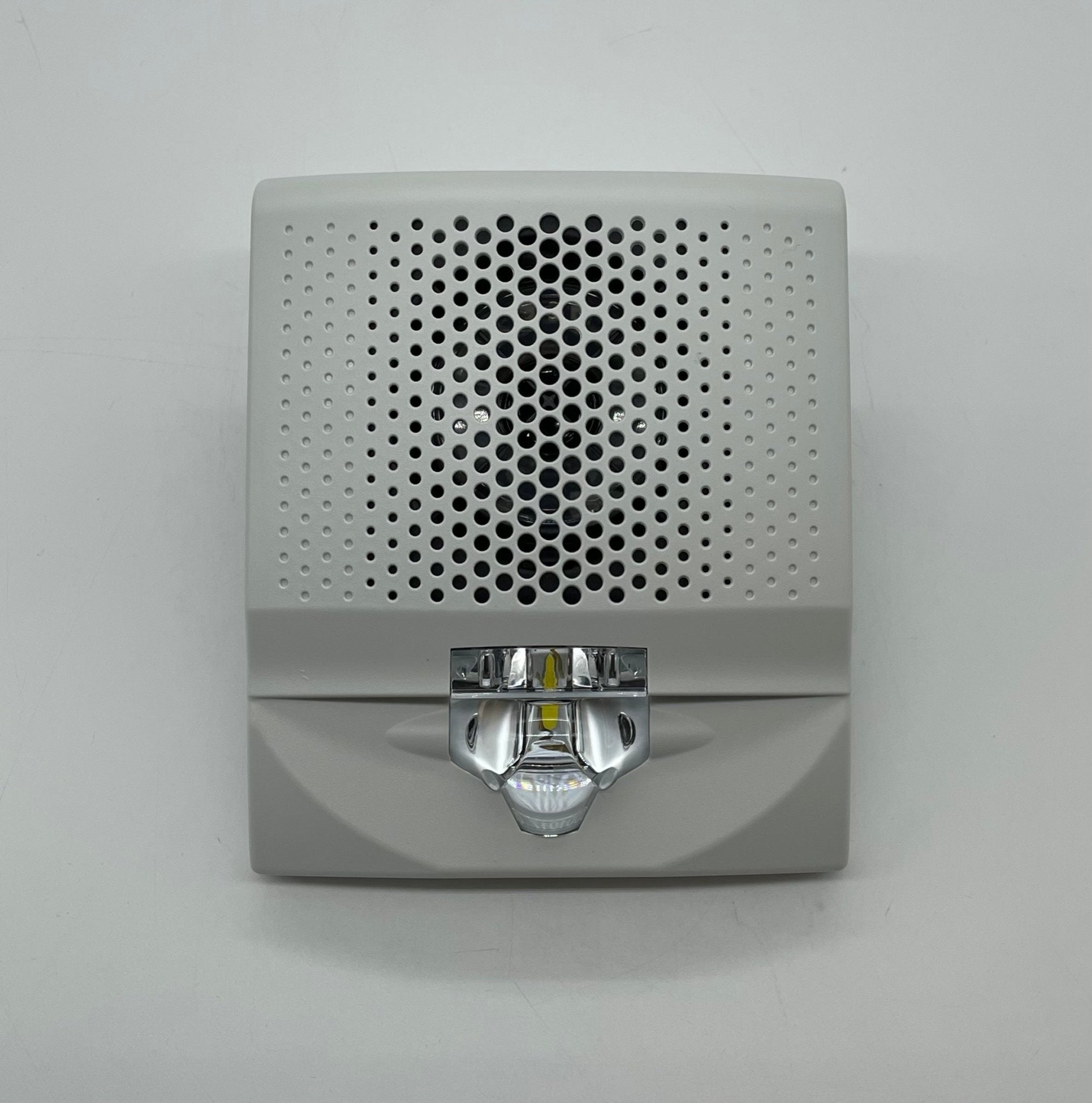 Edwards G4SVWN fire alarm with Jem Systems Canada branding, showing the smoke detector device with mounting bracket and wiring.