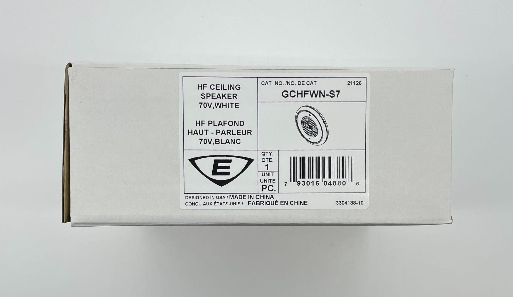 Edwards GCHFWN-S7 speaker with black enclosure and grille, designed for professional sound reinforcement and audio clarity.