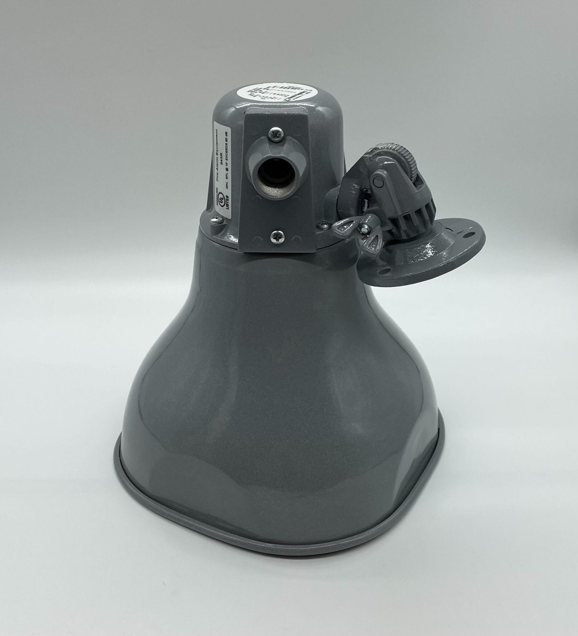 Edwards HPSA15G2570 speaker mounted on a stand with a black grille and enclosure, designed for professional audio use.