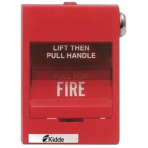 Edwards K-278B-1120 fire alarm with a white rectangular sensor, mounted on a wall for safety detection and alert.