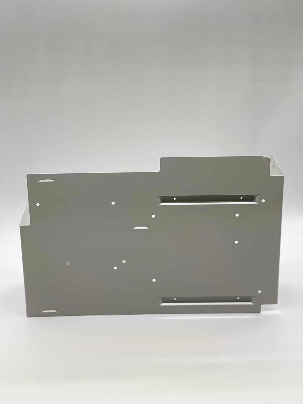 Edwards MN-BRKT3F bracket used for Jem Systems installation, shown in black metal with mounting holes for secure attachment.