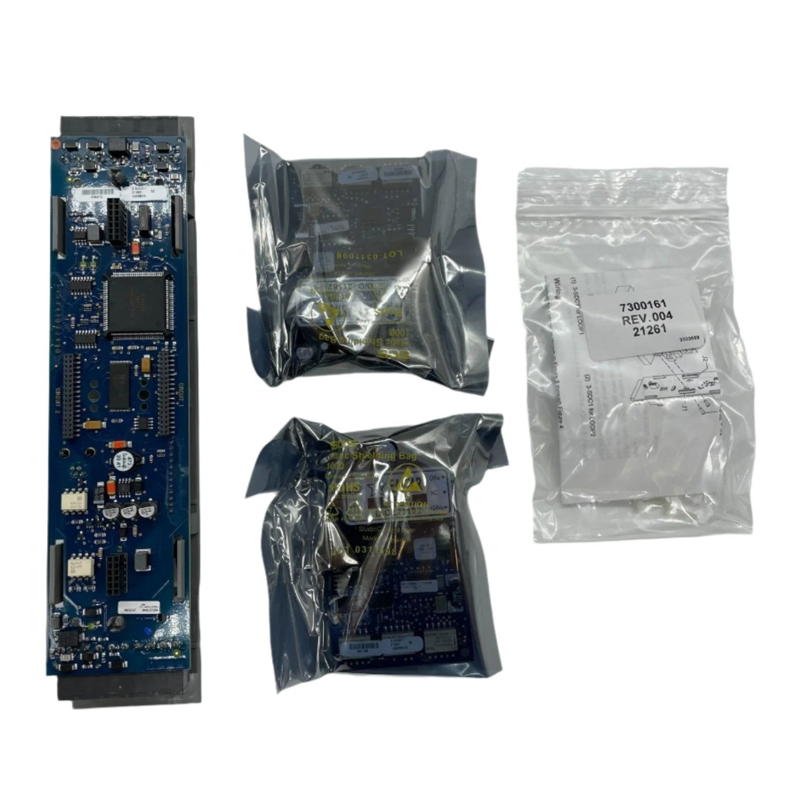 Edwards 3-SDDC1 fire alarm sensor with ULC certification, mounted on a ceiling, part of Edwards fire alarm system.