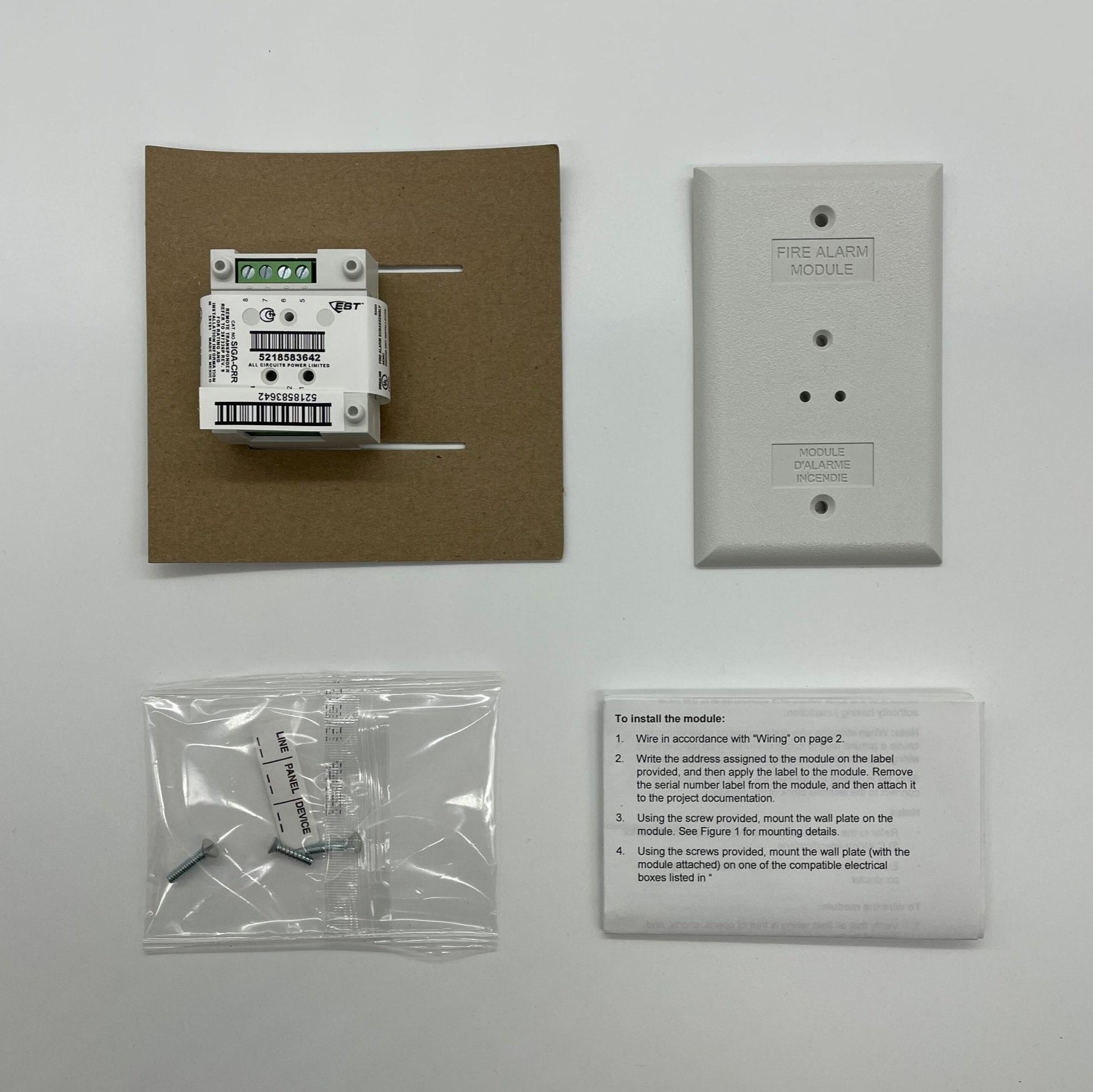 Edwards SIGA-CRR Polarity Reversal Relay Module showing circuit connections on a white background.