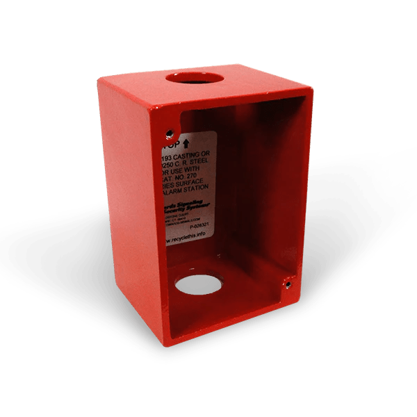 Edwards P-027193 fire alarm mounted on a wall, featuring a round white detector with LED indicator light.
