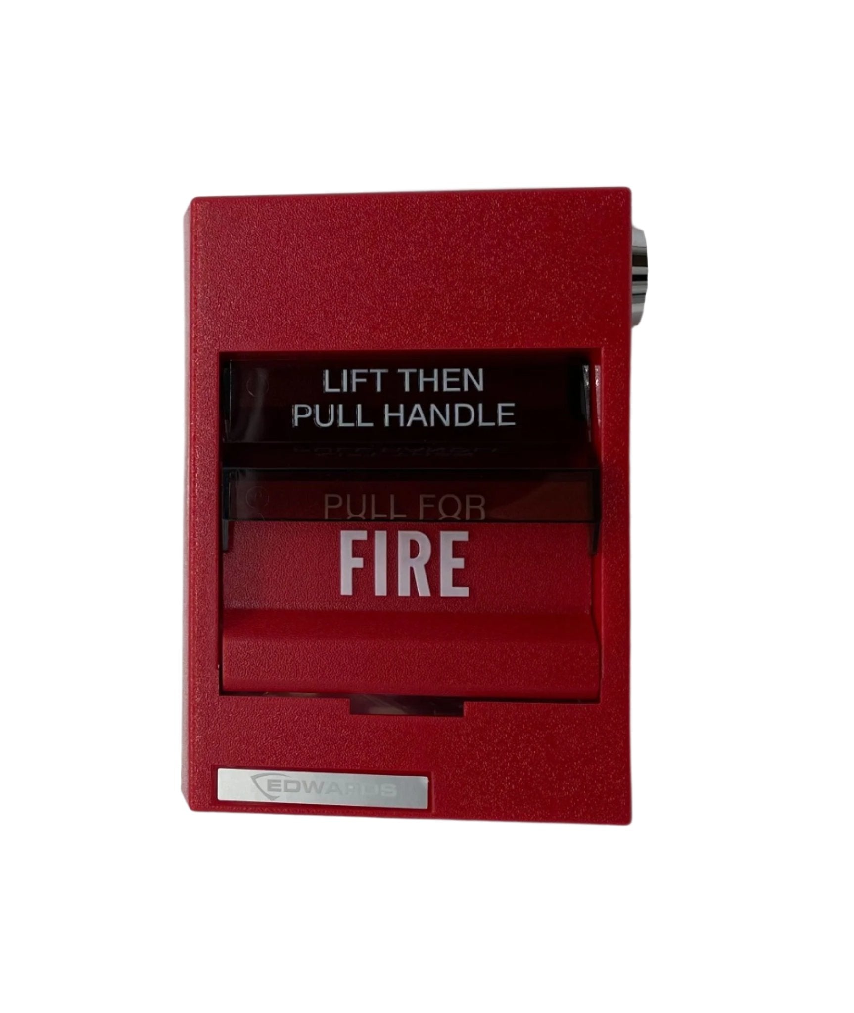 Edwards 278B-1120 pull station fire alarm device mounted on wall with clear branding and labeling.