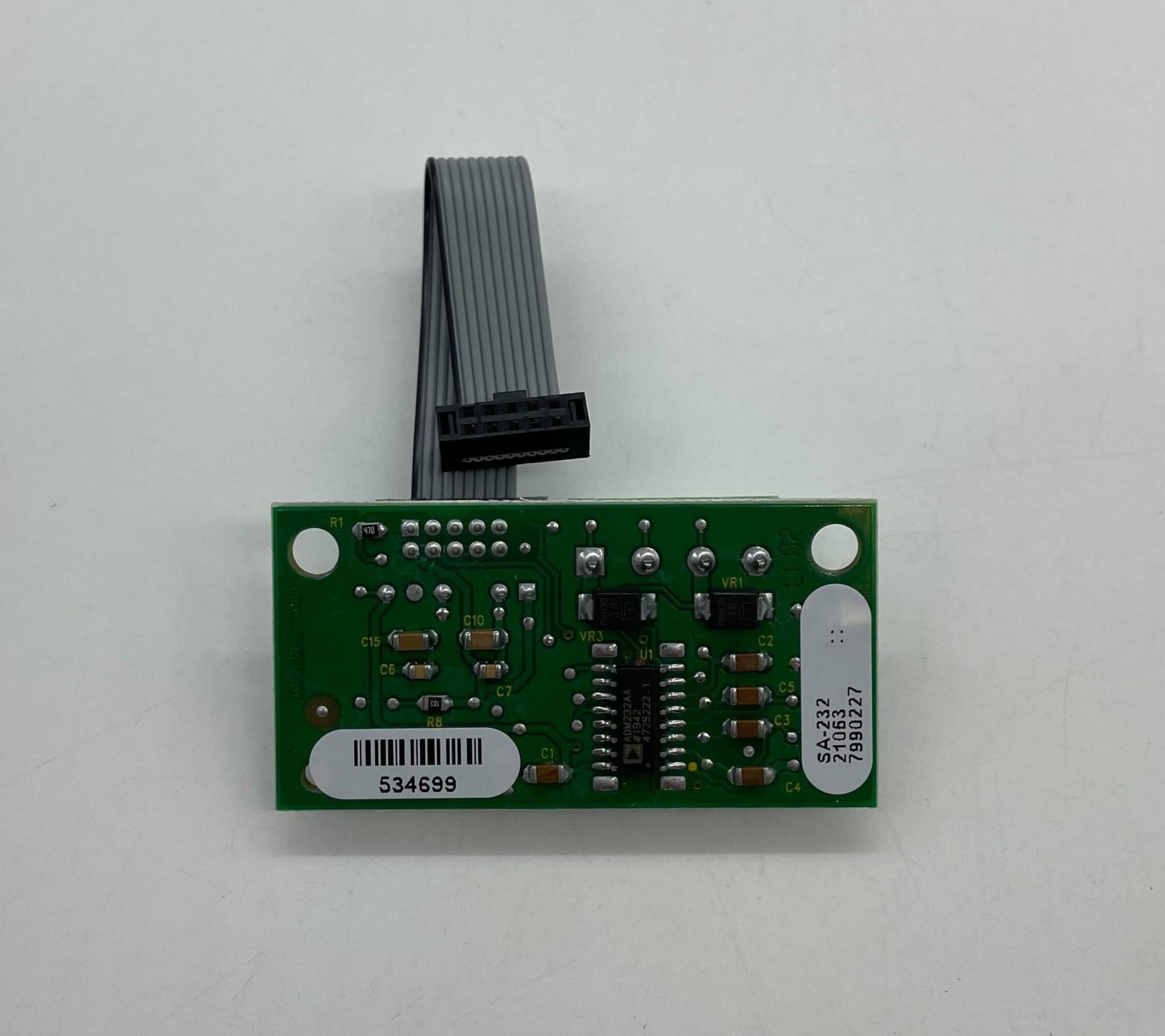 Edwards SA-232 fire alarm sensor mounted on wall, part of Edwards fire alarm system for smoke detection and safety.