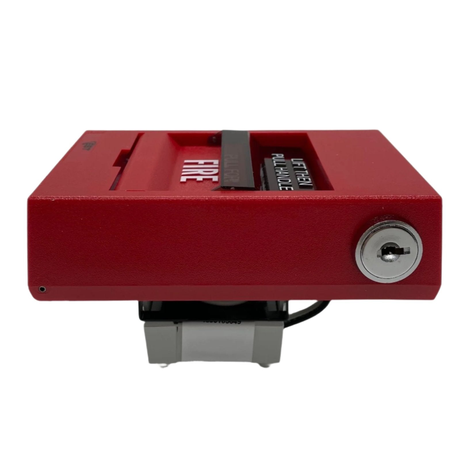 Edwards SIGA-278 fire alarm pull station mounted on wall, used in emergency fire safety systems.