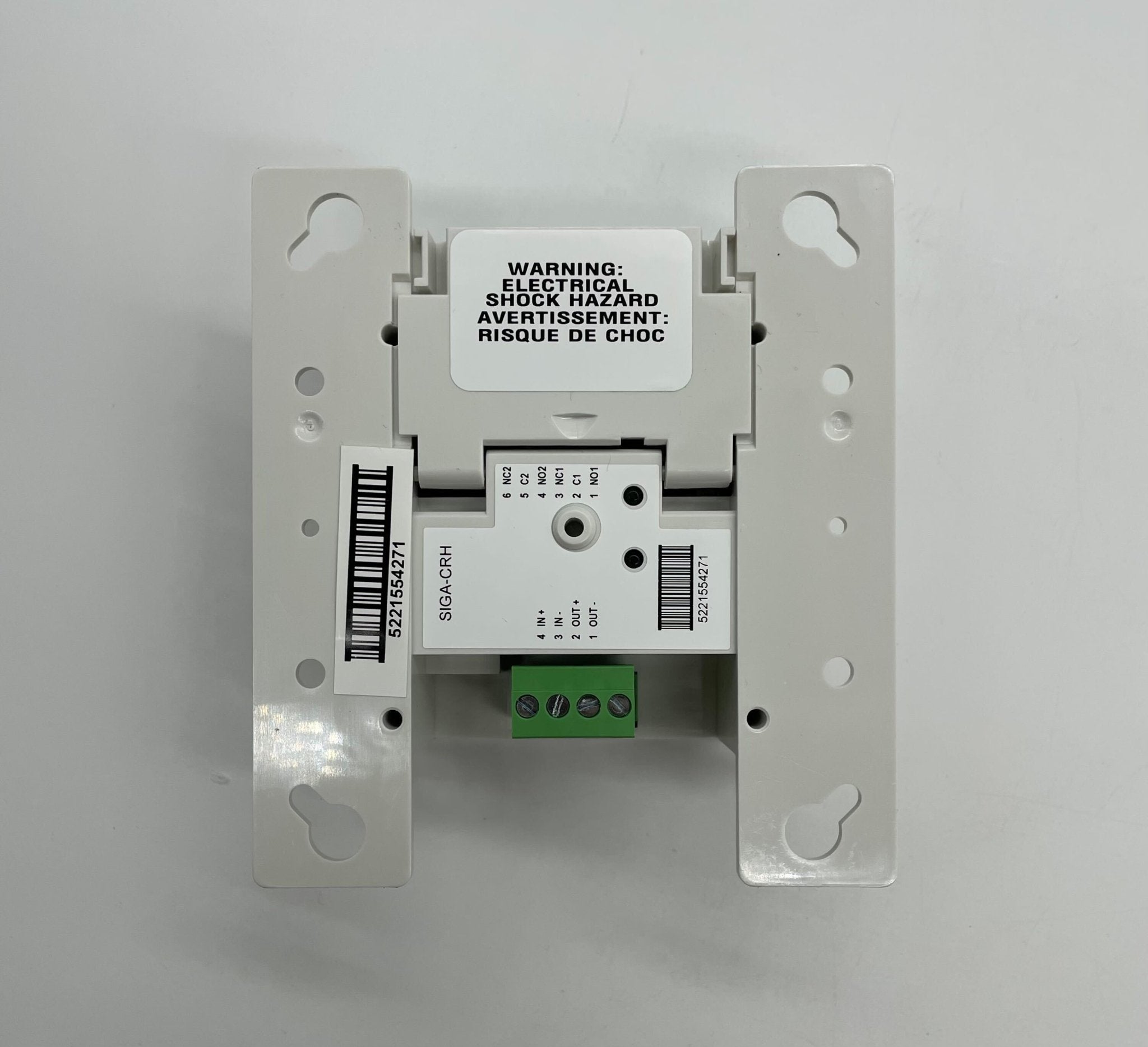 Edwards SIGA-CRH relay from Jem Systems Canada, showing the compact relay with electrical connections and labeling.