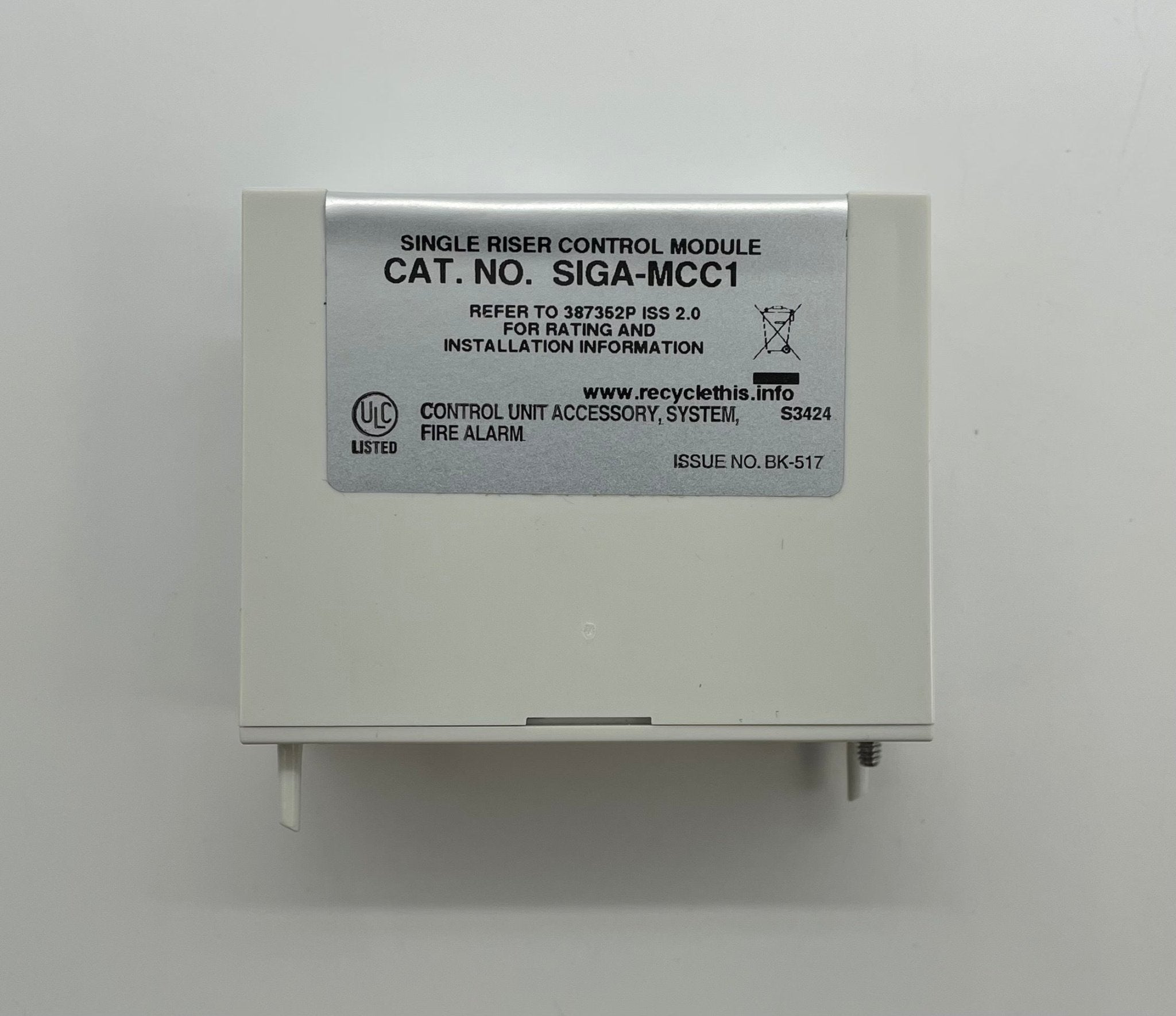 Edwards SIGA-MCC1 module from Jem Systems Canada, featuring a compact industrial control module with connectors and electronic components.