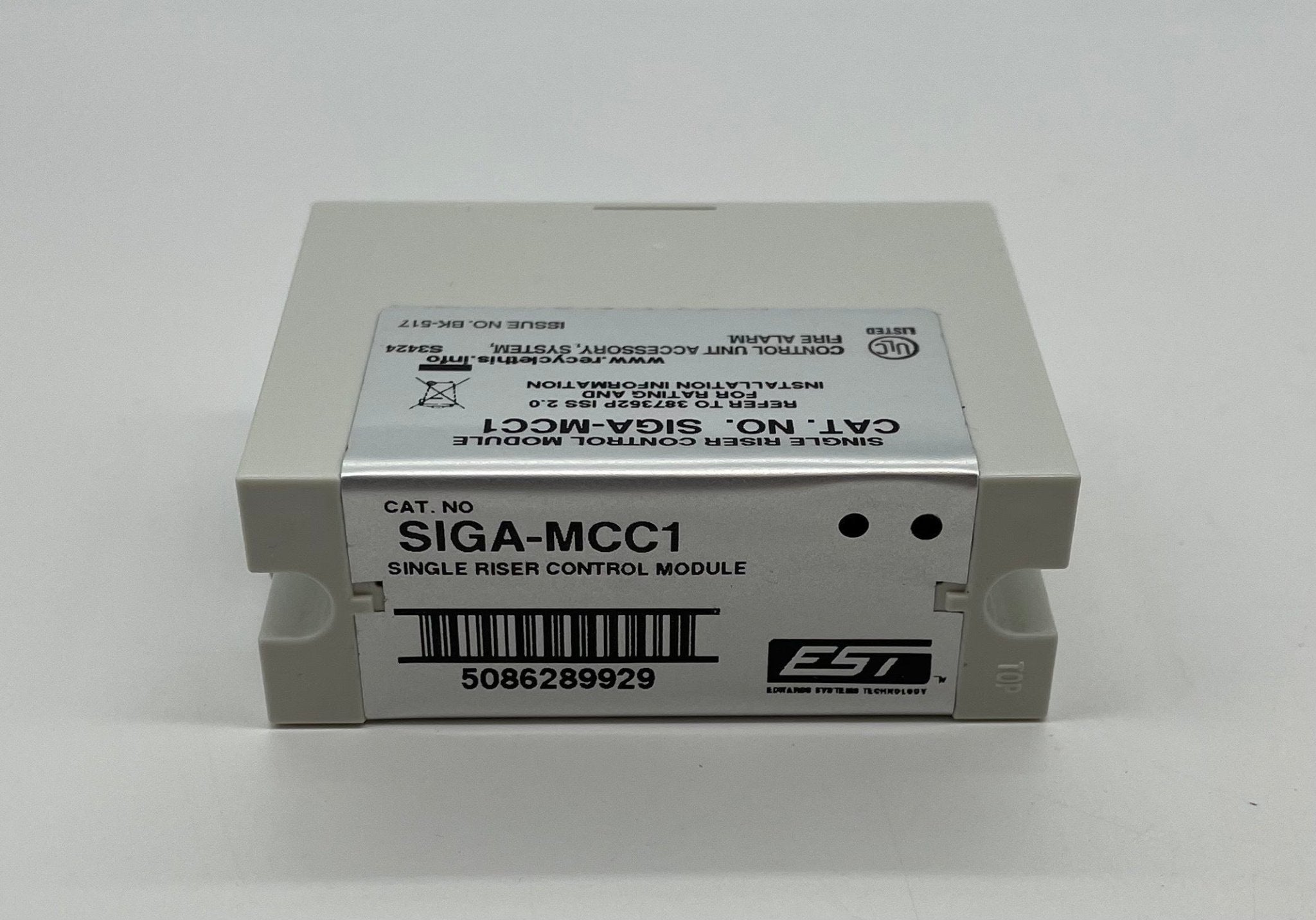 Edwards SIGA-MCC1 module from Jem Systems Canada, featuring a compact industrial control component with multiple connection ports.