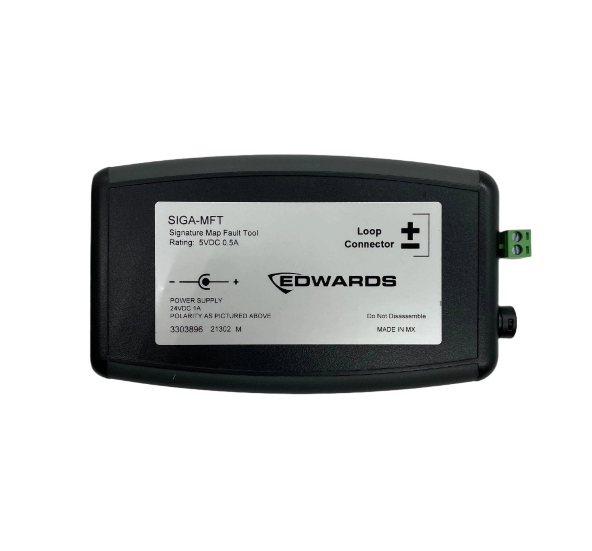 Edwards SIGA-MFT fire alarm device mounted on wall, part of Edwards fire alarm system for early fire detection.