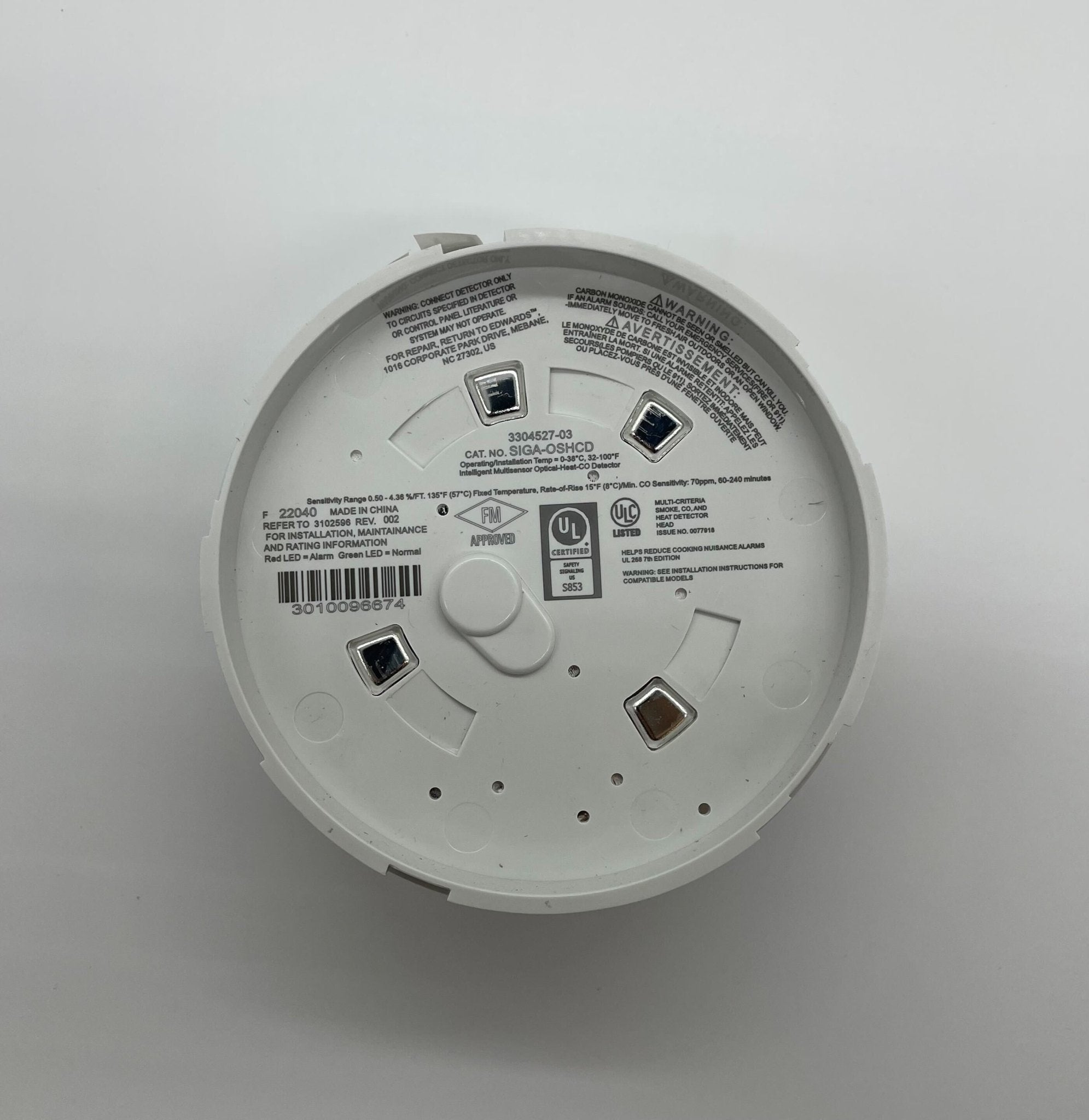 Edwards SIGA-OSHCD Jem Systems safety device with digital display and controls for industrial fire suppression systems.