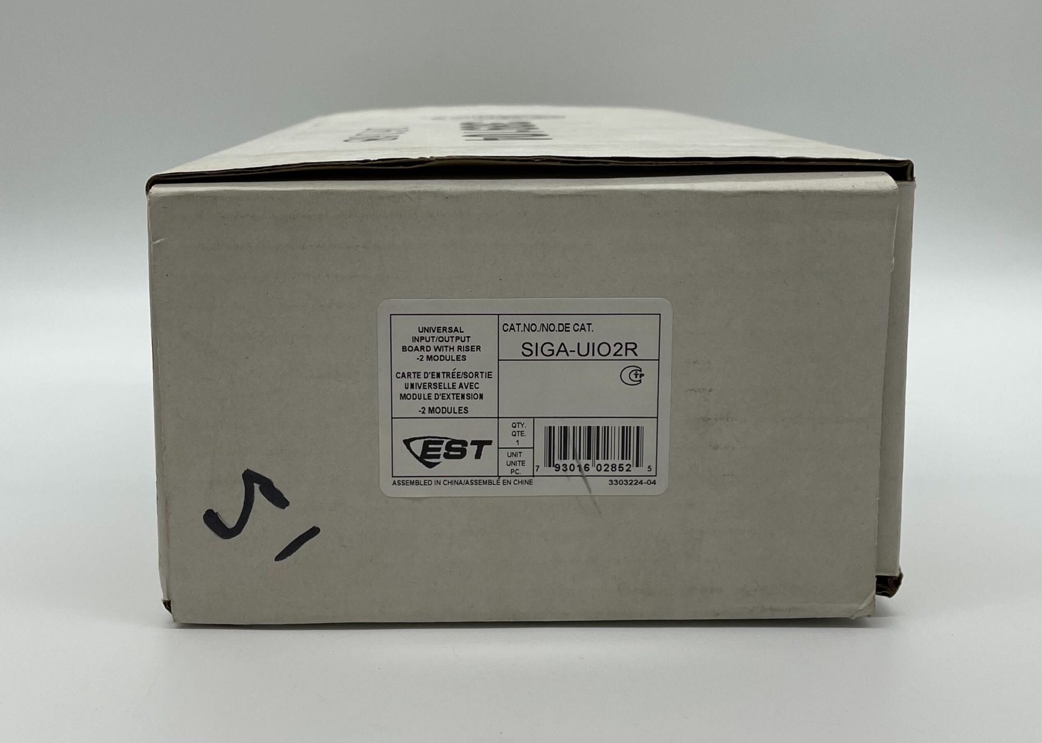 Edwards SIGA-UIO2R gas detector sensor module with electronic components and wiring, designed for industrial safety systems.