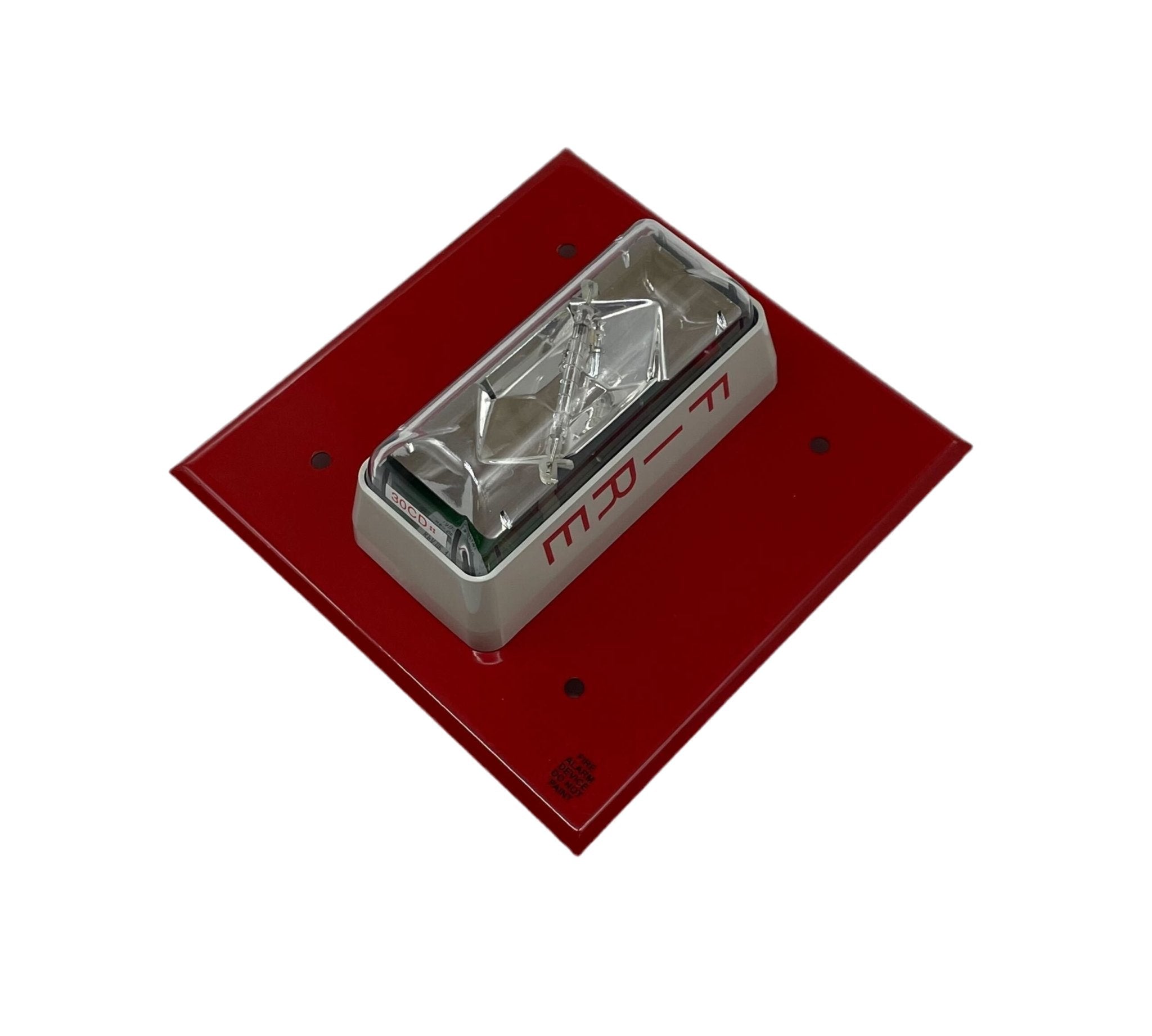 Edwards 405-3A-T strobe light with a metal mounting base, silver finish, and wiring connections for industrial lighting.
