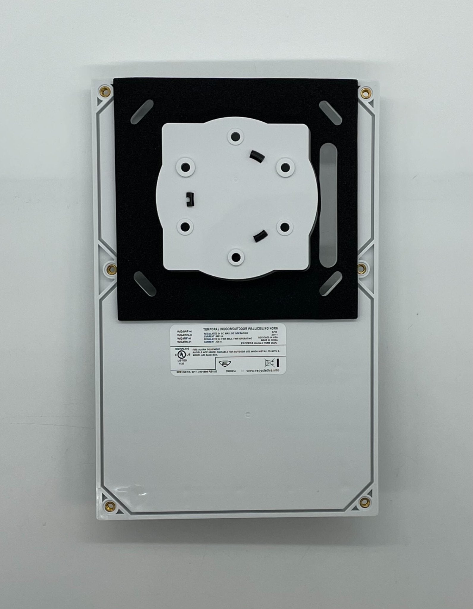Edwards WG4RN-H horns for industrial applications, shown in a close-up image with metallic finish and mounting features