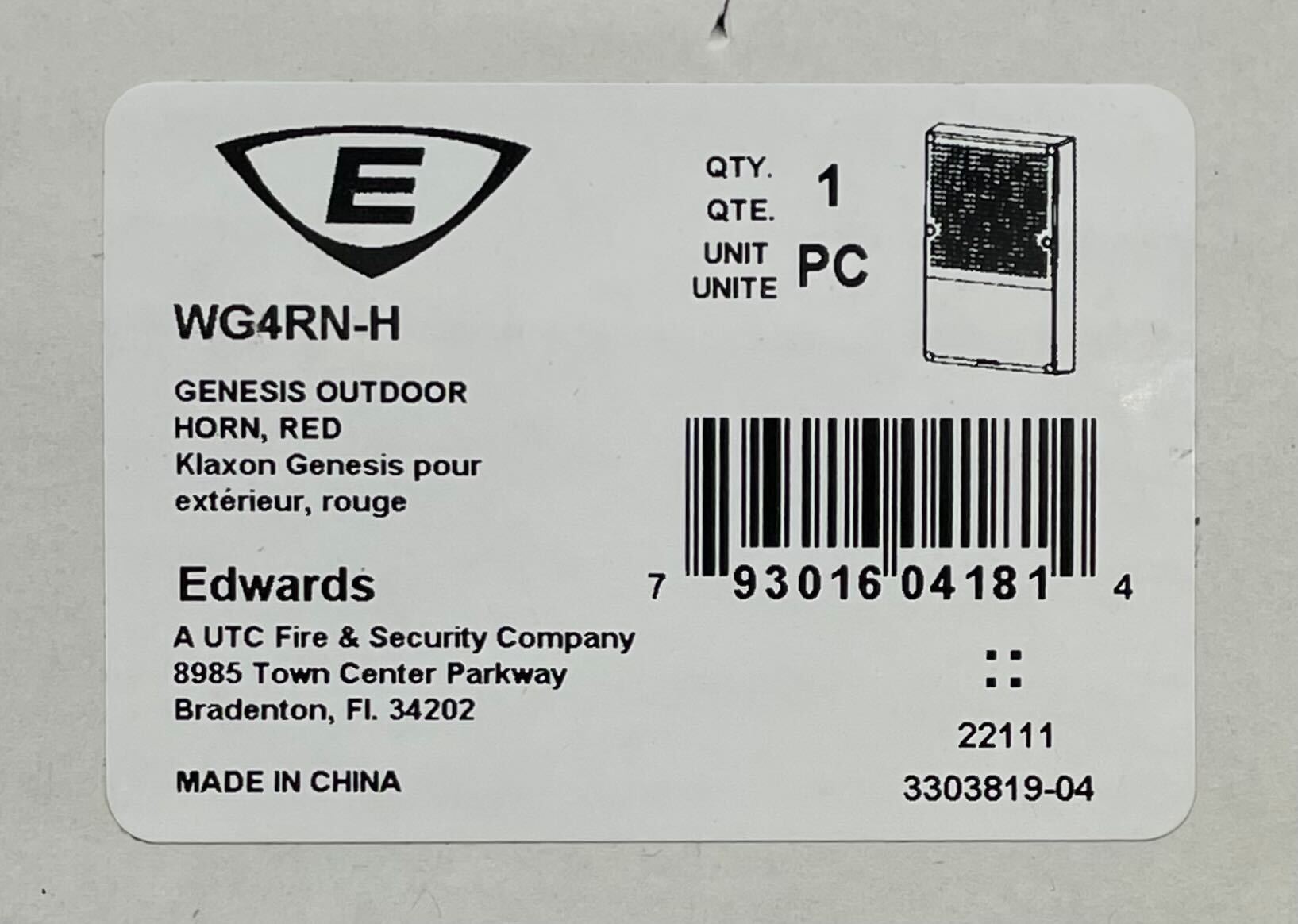 Edwards WG4RN-H horns, industrial sound equipment, mounted on a frame with visible wiring and components.