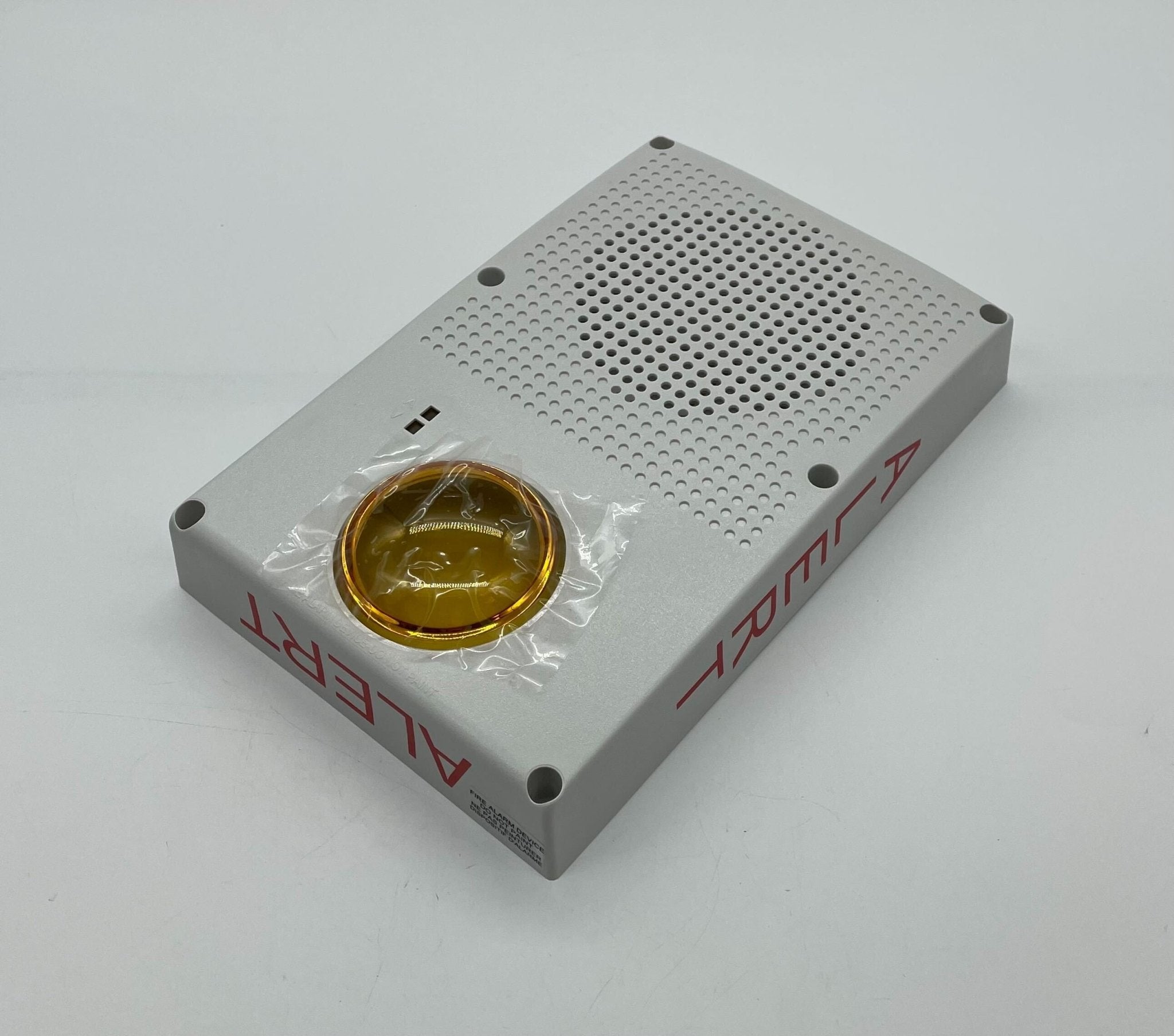 Edwards WG4WA-SVMHA speaker strobe with white housing and audible alert, designed for fire alarm notification systems.