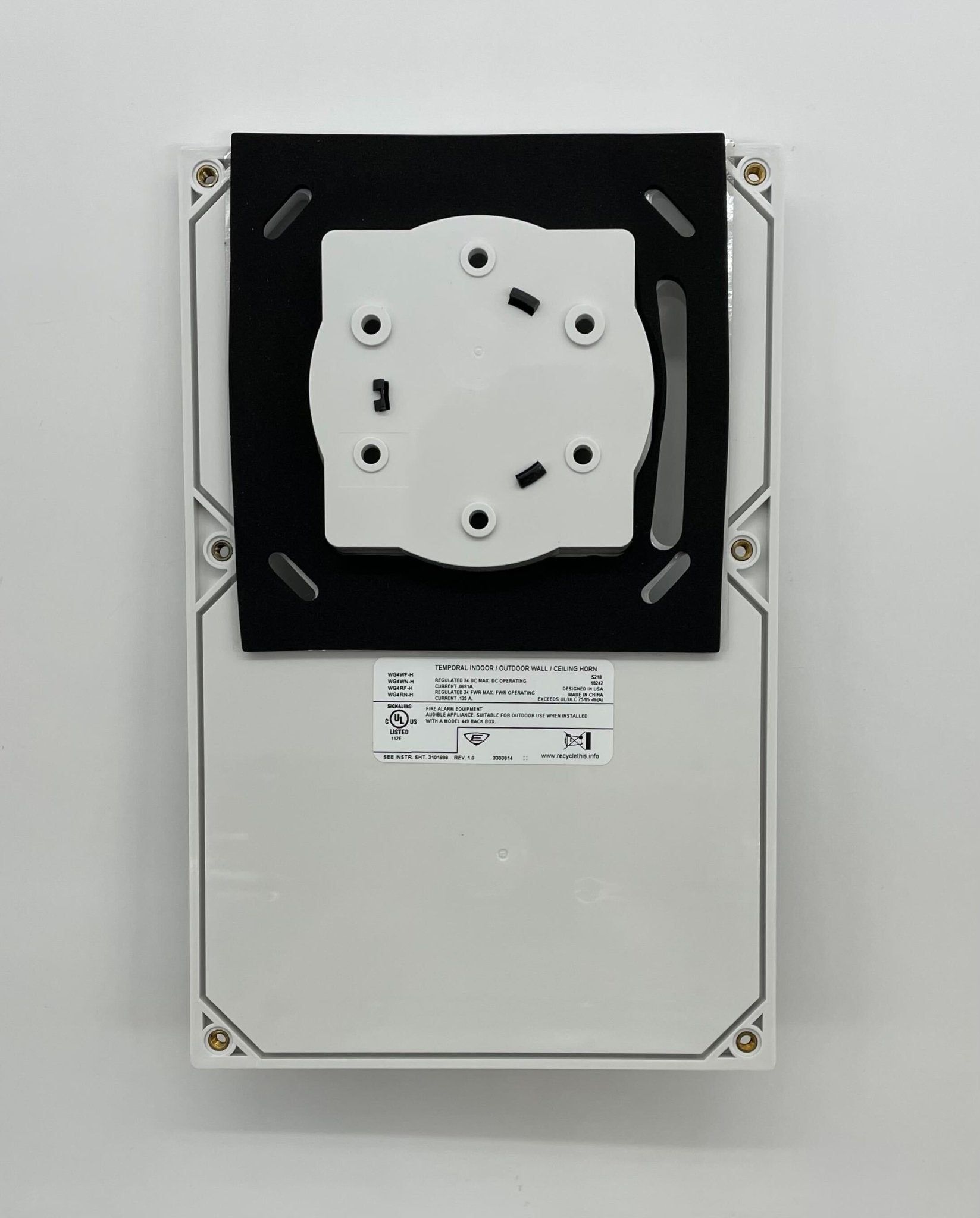 Edwards WG4WF-H horns by Edwards, shown in a professional setting with electronic components and wiring.