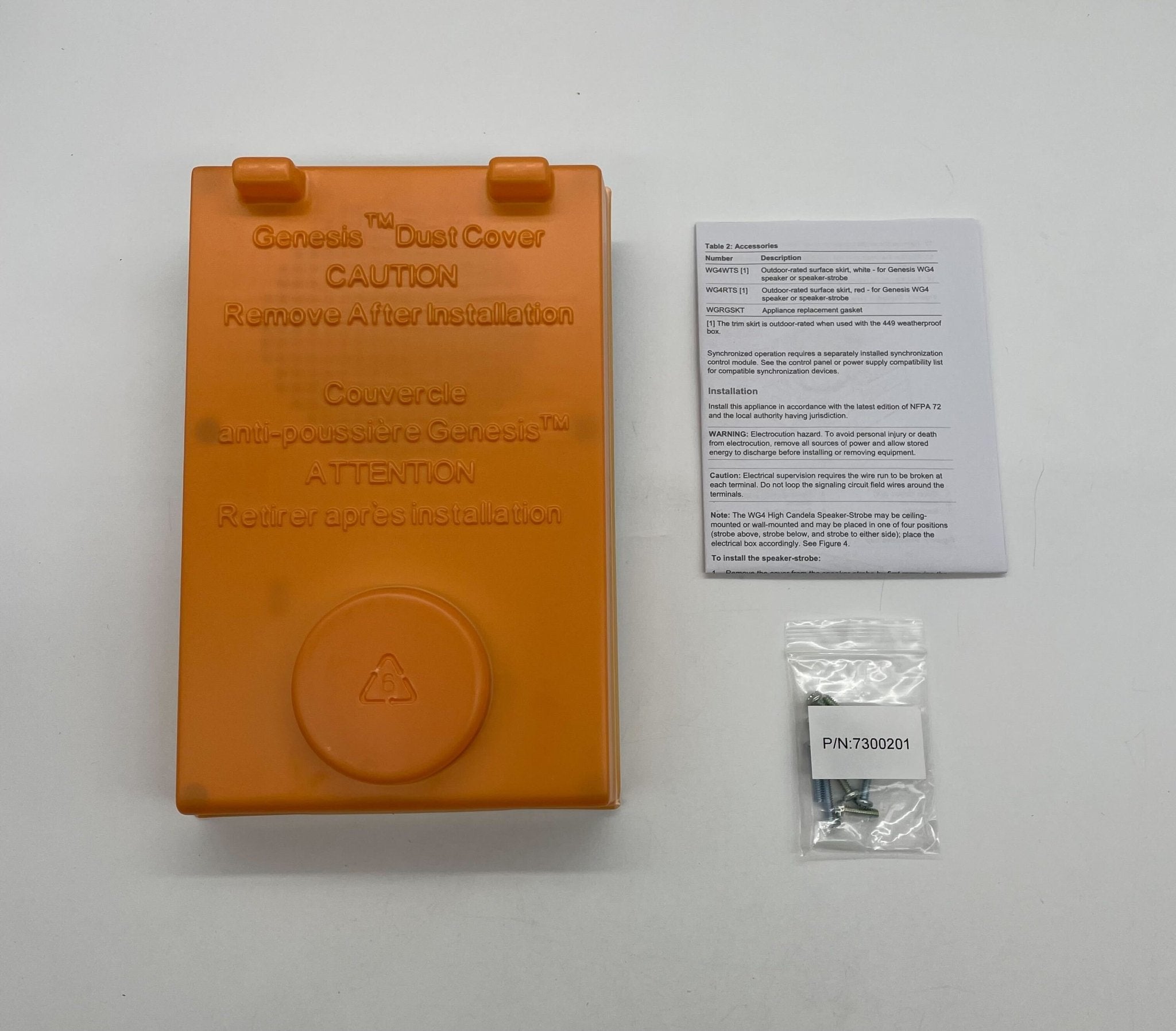 Edwards WG4WF-SVMHC speaker strobe with white housing and horn, designed for emergency alert systems.
