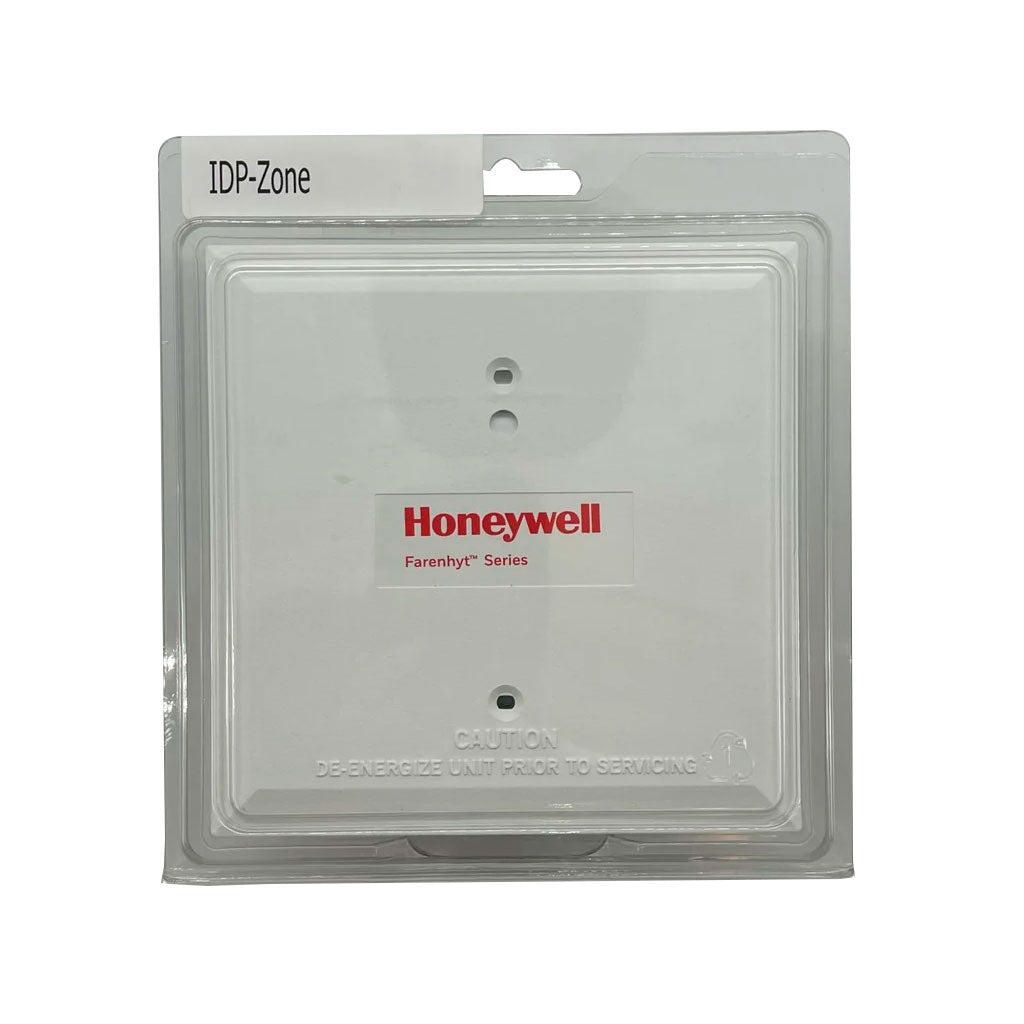 Silent Knight IDP-ZONE two-wire interface module for fire alarm systems, shown with its white plastic enclosure and connection ports.