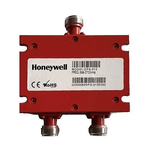 Fiplex by Honeywell BDA-PS2-W2 signal booster device on a white background, used for enhancing wireless communication systems.