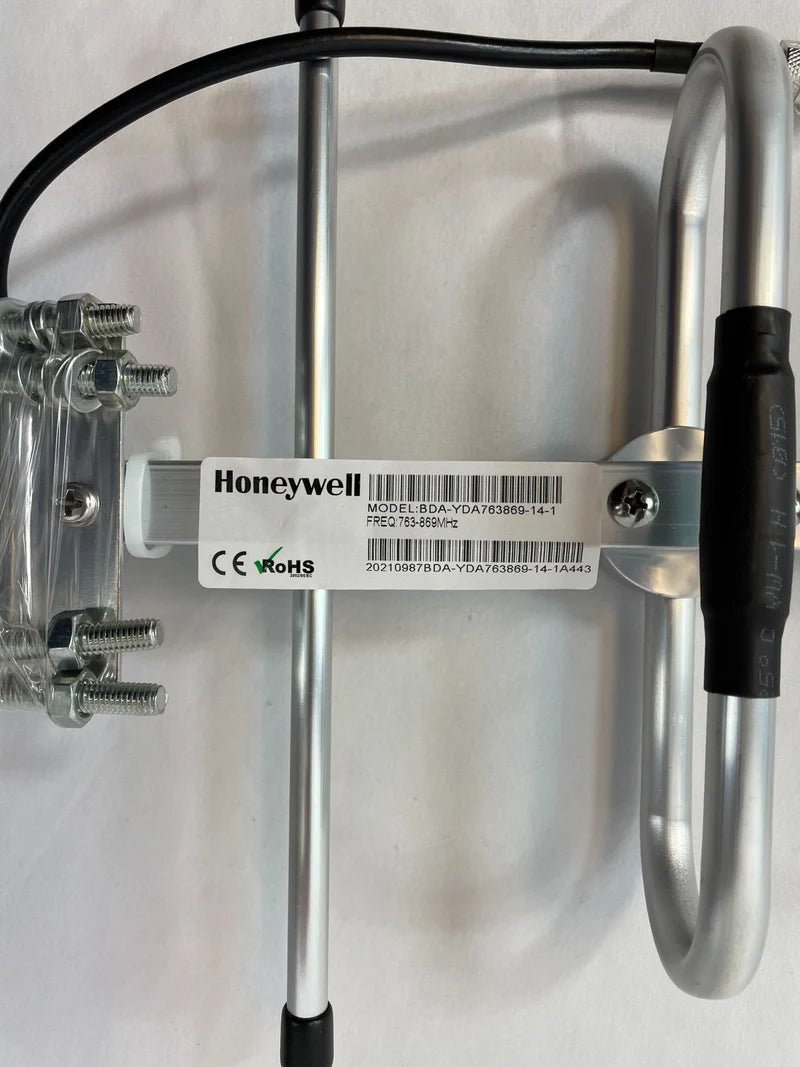 Fiplex by Honeywell BDA-YDA763869-14-1 communication device with control panel and wiring, mounted on a wall.