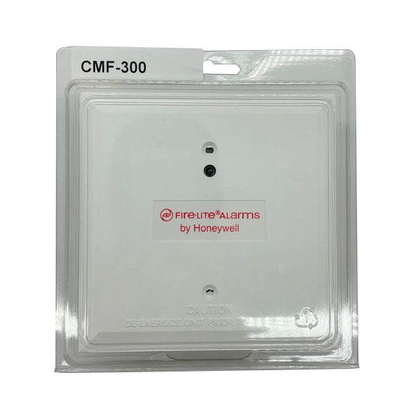 Firelite CMF-300 fire alarm control panel with display and control buttons, used for fire safety management and monitoring.