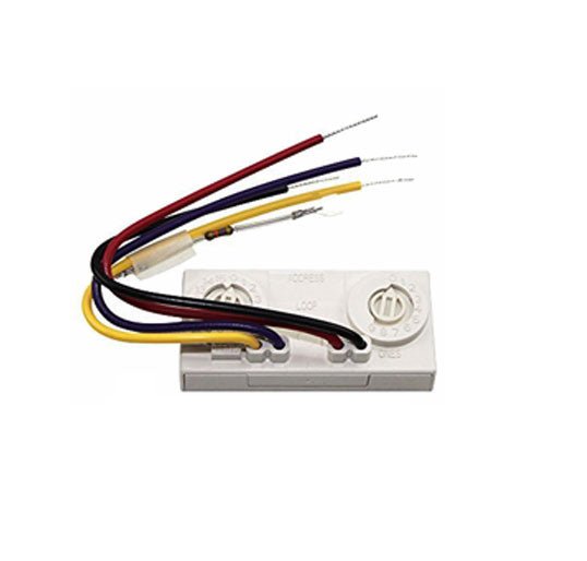 Firelite MMF-301 fire alarm module from Fire-Lite mounted on a panel with wiring visible.