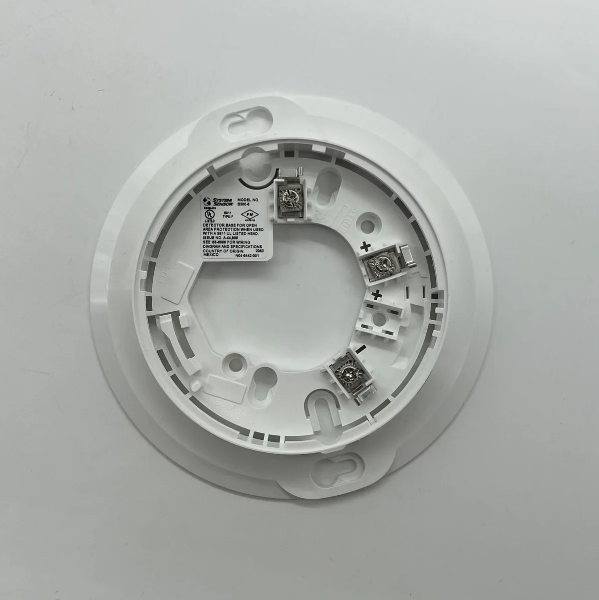 Fire-Lite Firelite SD365 smoke detector with Jem Systems Canada label, showing the device's front view and sensors.