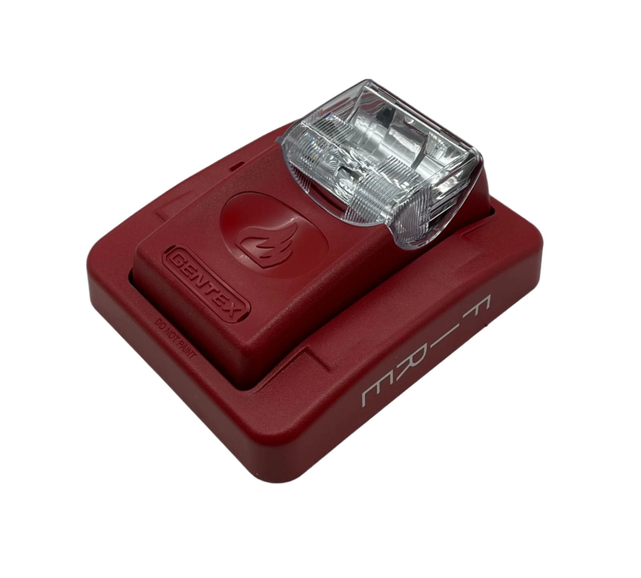 Gentex GES3-12WR strobe light with clear lens and mounting base, designed for emergency signaling and safety applications.