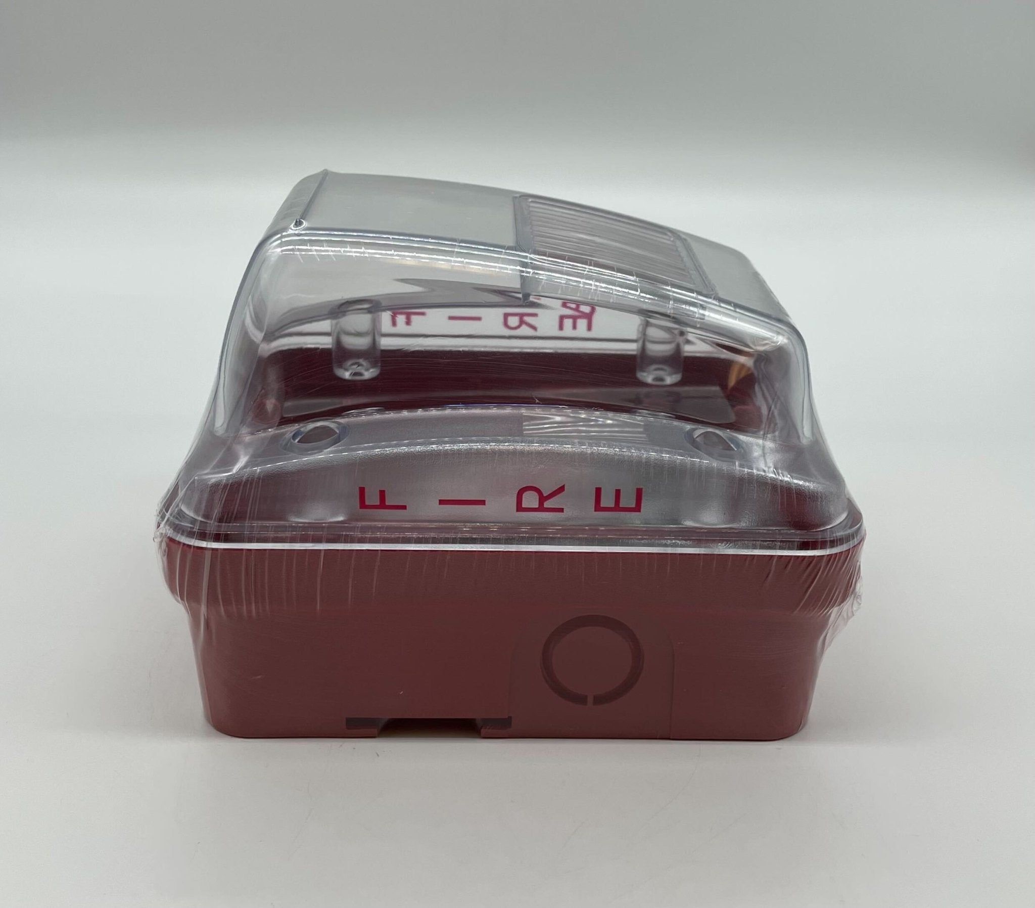 Gentex WGEC24-75WR red weatherproof horn strobe with durable casing, designed for industrial alarm and emergency notification systems