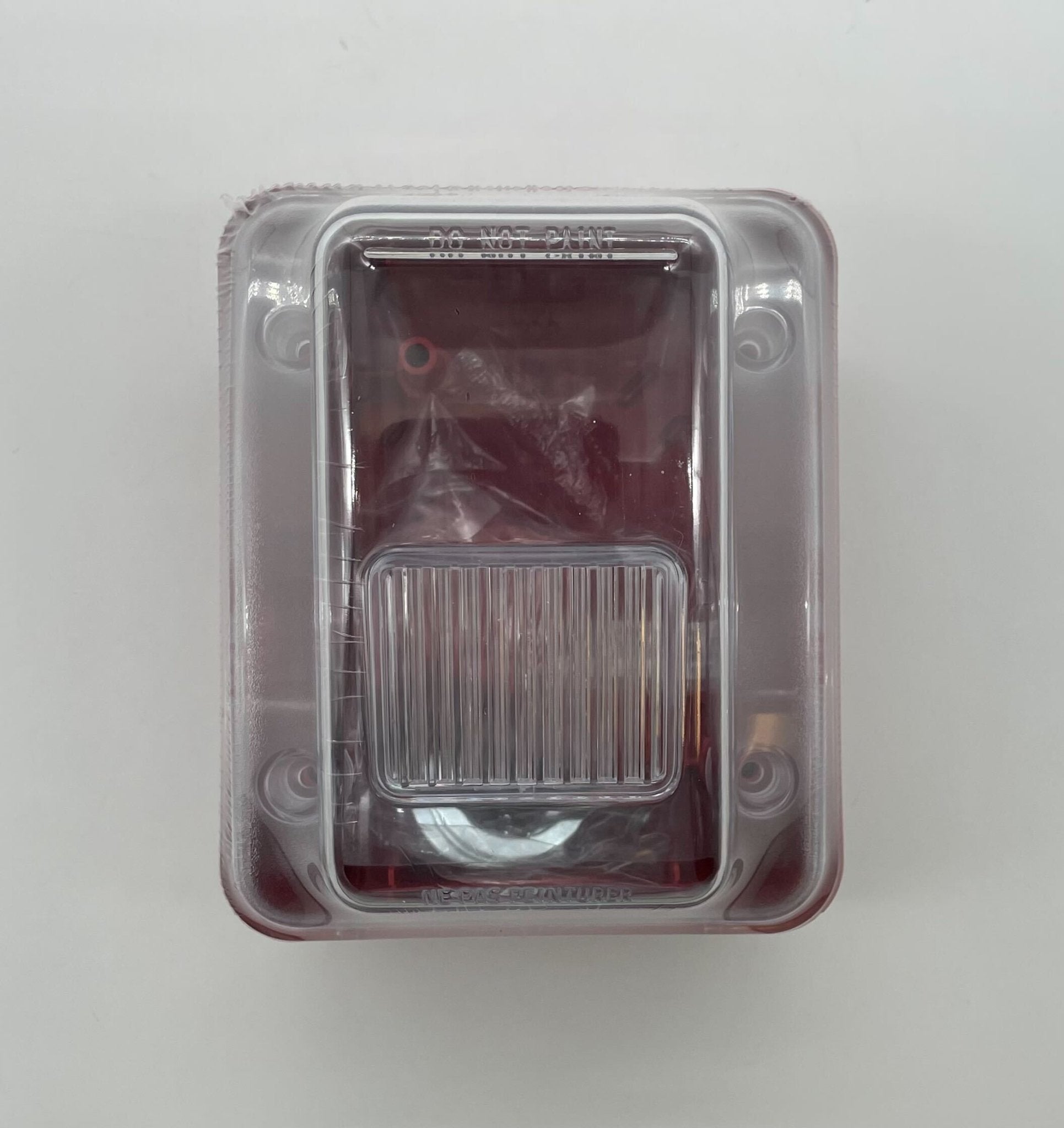 Gentex WGEC24-75WR red weatherproof horn strobe with flashing alert light for emergency signaling and safety.
