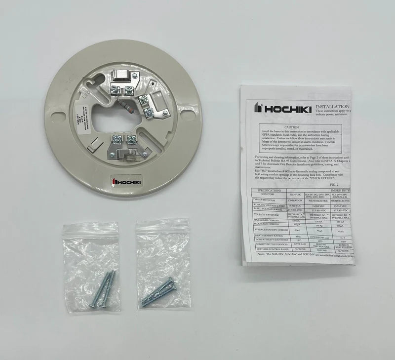 Hochiki NS6-221 fire alarm sensor with Jem Systems Canada branding, showing the device mounted on a wall.
