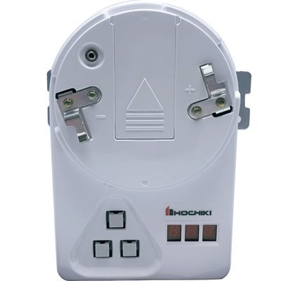 Hochiki 0700-03500 fire alarm control panel with digital display and control buttons, installed in a building setting
