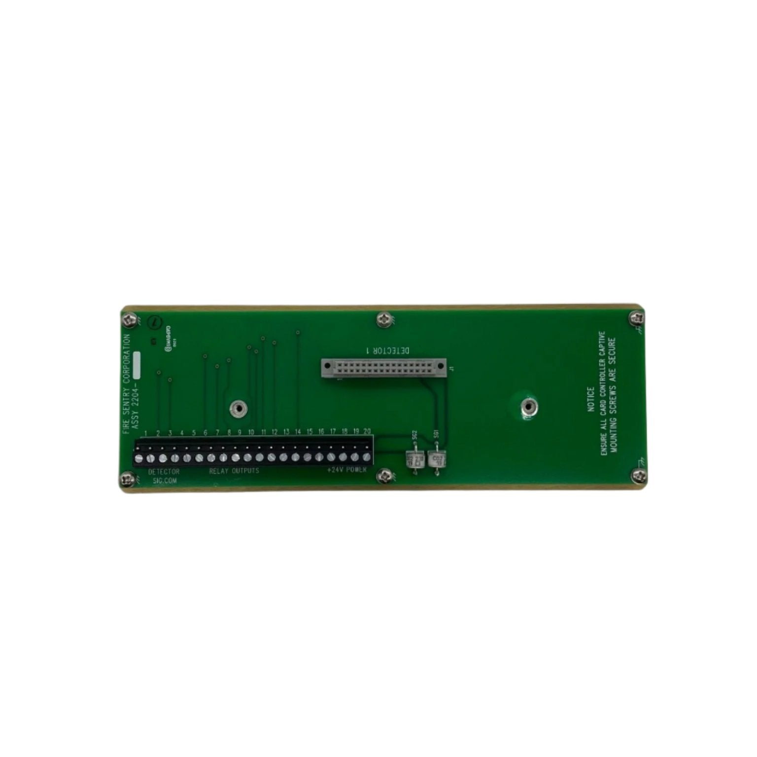 Honeywell BP-1 fire alarm control panel with digital display and control buttons, used for building safety systems.