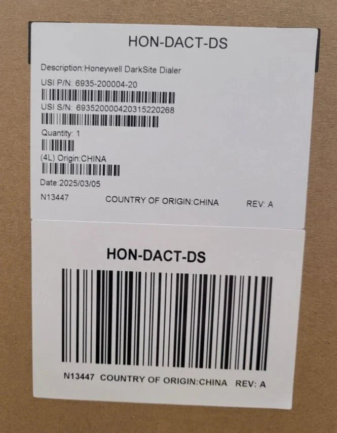 Honeywell HON-DACT-DS digital alarm communicator system with keypad and display for home security.