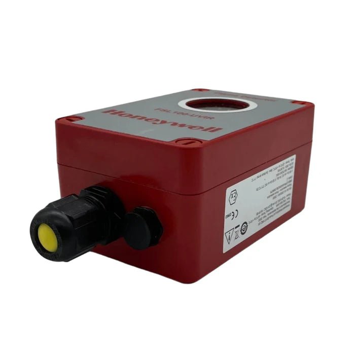 Honeywell FSL100-UVIR security sensor with ultraviolet and infrared detection for enhanced safety.