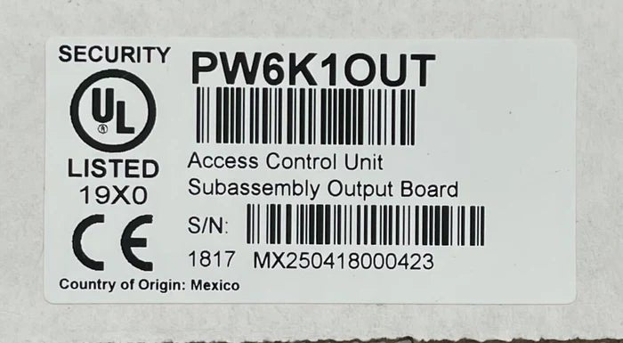 Honeywell PW6K1OUT outdoor wireless sensor with weather-resistant housing and mounting bracket for security and automation systems.