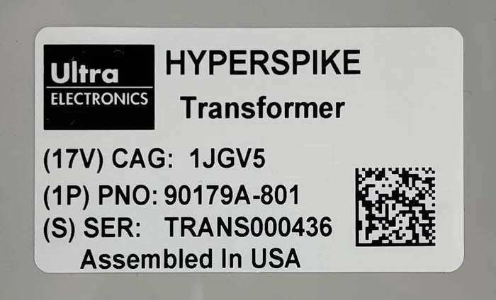 HyperSpike 90179A-801 industrial loudspeaker with rugged design and mounting hardware, used for high-decibel sound applications.
