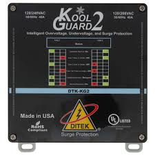 DITEK DTK-KG2 Kool Guard 2 Intelligent Voltage Monitor, 120/240 VAC split phase, 40 A MCA, NEMA 4X
