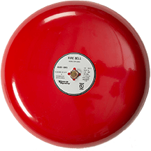 Edwards 439D-10AW-R bell with brass finish, mounted on a white background, showcasing its polished metal surface and classic design.