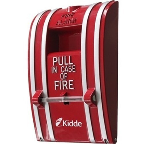 Kidde FX-270 fire extinguisher mounted on a wall, portable safety device with red body and pressure gauge for fire safety.