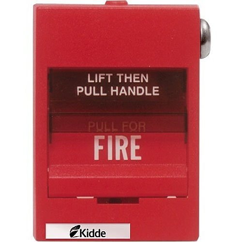 Kidde K279B-1110 fire extinguisher with red metal body and pressure gauge, mounted on a wall for fire safety.