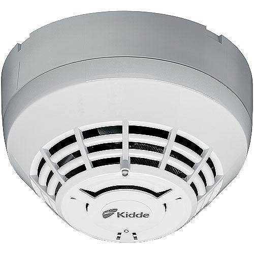 Kidde KIR-OSD smoke detector installed on ceiling, safety device for home smoke detection and alarm.