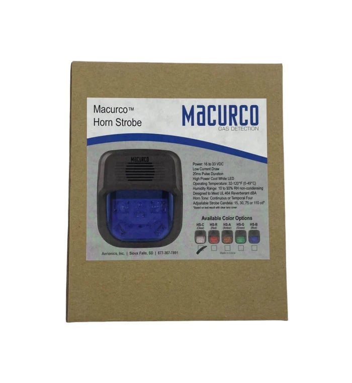 Macurco HS-C gas detector sensor with a compact design and digital display, suitable for indoor gas monitoring.